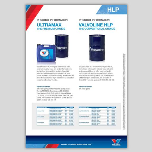 Picture of HD Valvoline Hydraulic Oil (Leaflet)