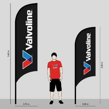 Show details for Valvoline Black Wing Flag Picture of Valvoline Black Wing Flag