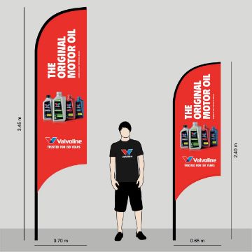 Show details for Valvoline OMO Products Wing Flag  Picture of Valvoline OMO Products Wing Flag