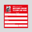 Picture of Oil Change Sticker "Restore & Protect"
