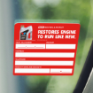 Picture of Oil Change Sticker "Restore & Protect"